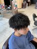 安部指名　【男性限定】　メンズコース＋パーマ　￥12100→9900
