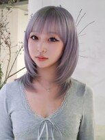 アルバム 池袋(ALBUM) ミディアム顔周りレイヤー韓国ヘアおくれ毛美髪_ba546701