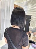 ホワイトグレージュミニウルフデジタルパーマチェリーブラウン