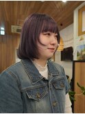 周りと差のつく顔周りレイヤー＊透明感ラベンダーカラー＊銀座