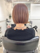 フォト 新宿三丁目(foto)&nbsp;ミニウルフチェリーブラウンブリーチなし前髪ミディアム/新宿