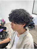 波巻きパーマ
