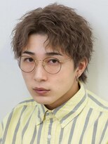 アズ ワン(AS ONE)&nbsp;波巻きパーマツイストスパイラルパーマツーブロックメンズ黒髪