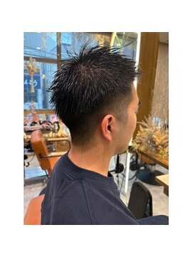 オレロ 国立(olelo) 暗めカラー/グランマッシュ/デザインカラー/フェザーパーマ/国立