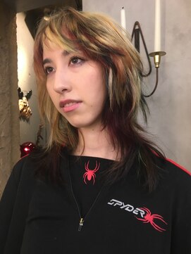 ハコ プラス(HACO+) 【Haco+】Makoto_メッシュカラー_ダブルカラー