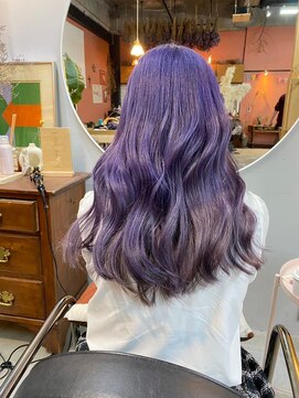 チャプター 問屋町(chapter) ラベンダーグレージュケアブリーチダブルカラー髪質改善