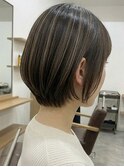 くびレイヤー グレーベージュ 白髪染め 白髪ぼかし 髪質改善