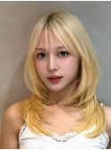ブリーチなし/韓国風巻/レイヤーカット/髪質改善/縮毛矯正/銀座