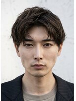 ゼンコー アオヤマ(ZENKO Aoyama)&nbsp;黒髪×アップバング×シャドウパーマ【メンズパーマ表参道渋谷】