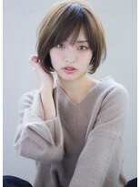 マリアバイアフロート(Maria by AFLOAT)&nbsp;【添田】斜めバングな前下がりミニマムボブ小顔にジグザグバング