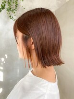 テトヘアー(teto hair) ボブ ワンレン オレンジ 切りっぱなし マンダリン