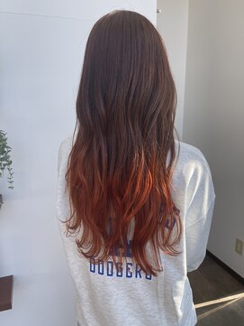 ドーズヘアー(DOUZE HAIR) オレンジグラデーションカラー