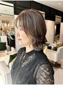 レイヤーに合わせた上品なナチュラルハイライト　30代40代