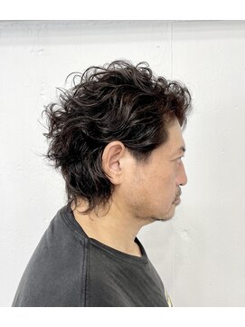 ヤマシタ(YAMASHITA) 癖毛活かしメンズカット+ファッショングレーカラー