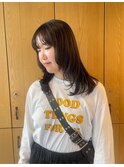 顔まわりレイヤー/ウルフ風/地毛風カラー