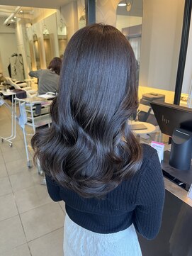 インデックスヘアー 錦糸町店(in'dex hair) 髪質改善グレージュカラーカーキベージュレイヤーロング錦糸町