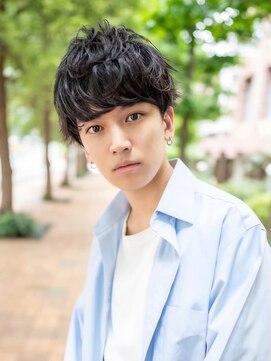 ハバナ 渋谷(HAVANA) アッシュブラック/束感マッシュパーマ/刈り上げ/ツーブロック