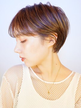 オーバーヘアー 長岡京店(over hair) ハンサムショート×ブラウンベージュ
