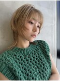 韓国前髪顔周りレイヤー×ハイトーン[心斎橋/髪質改善]