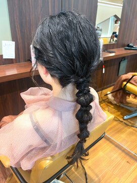 ジャム(Jam) 暗い髪でも柔らかく!編みおろしアレンジ【jam 田村】