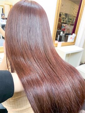 ミシェリー 新宿店(misherry) ワンカール似合わせモテカット透明感ピンクブラウン艶カラー新宿