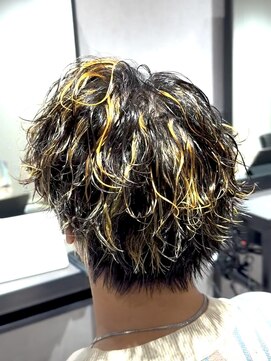 テクト バイアッシュ 吉祥寺店(Tect by Ash) ハイライト波巻きパーマウルフ