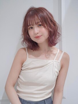 ニューヨークニューヨーク イオンスタイル東淀川店(NYNY) パーマ風ボブ×ピンクヘアで可愛く