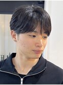 桑名メンズパーマメンズカットセンターパートメンズマッシュ緩め