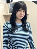 イロウ 天神大名店(IROW)&nbsp;ブルーブラック 艶髪 顔周りカット 20代 髪質改善トリートメント