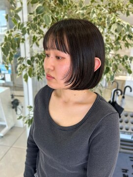 ハピネス 西大寺店(Happiness) 切りっぱなしボブ 顔まわりレイヤー タッセルボブ