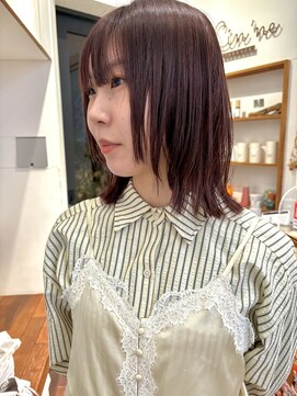 リンネ(Lin'ne) ワンカールで可愛いくびれボブ×ビンクブラウン