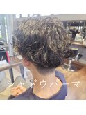シャドウパーマ×ツーブロックマッシュ