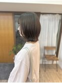 ミディアム/外ハネボブ/オリーブベージュ/ダブルカラー万代新潟