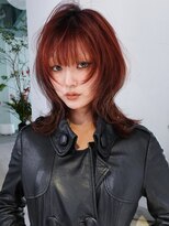 シオン(shion) くびれミディ顔周りレイヤー韓国ヘア前髪カット_F1342