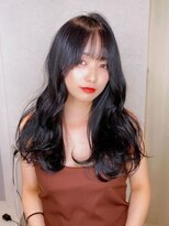 ニーフ 恵比寿(neaf) くびれヘアアプリコットオレンジハイライトカラー