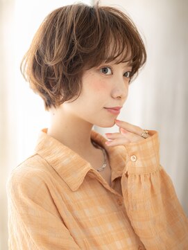 カバーヘア ブリス 志木南口駅前店(COVER HAIR bliss) ローズブラウンハッシュボブドライパーマTd3志木20代30代40代