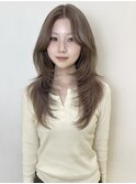 平田/ワンホンレイヤー/ミルクティーブロンド/ダークブルー/栄