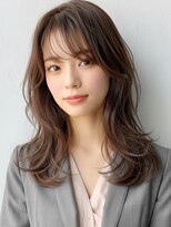 ルーム 大通店(ROOM)&nbsp;髪質改善透明感カラーモカブラウンくびれレイヤーロング夏カラー