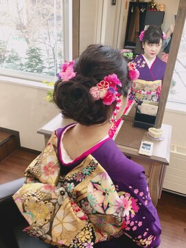 ヘナ ヘアサロン 花々 着物セット