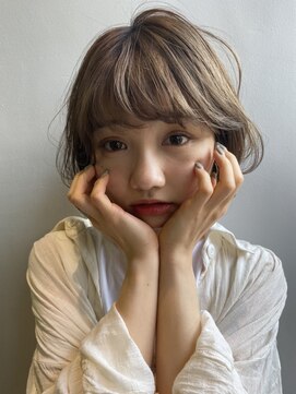 クラン(clan) ひし形ショート#マニッシュネイビーカラー美髪フレンチボブ