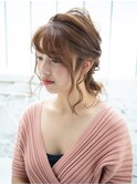 簡単ヘアアレンジ着物ことりベージュグレージュ【いわき】