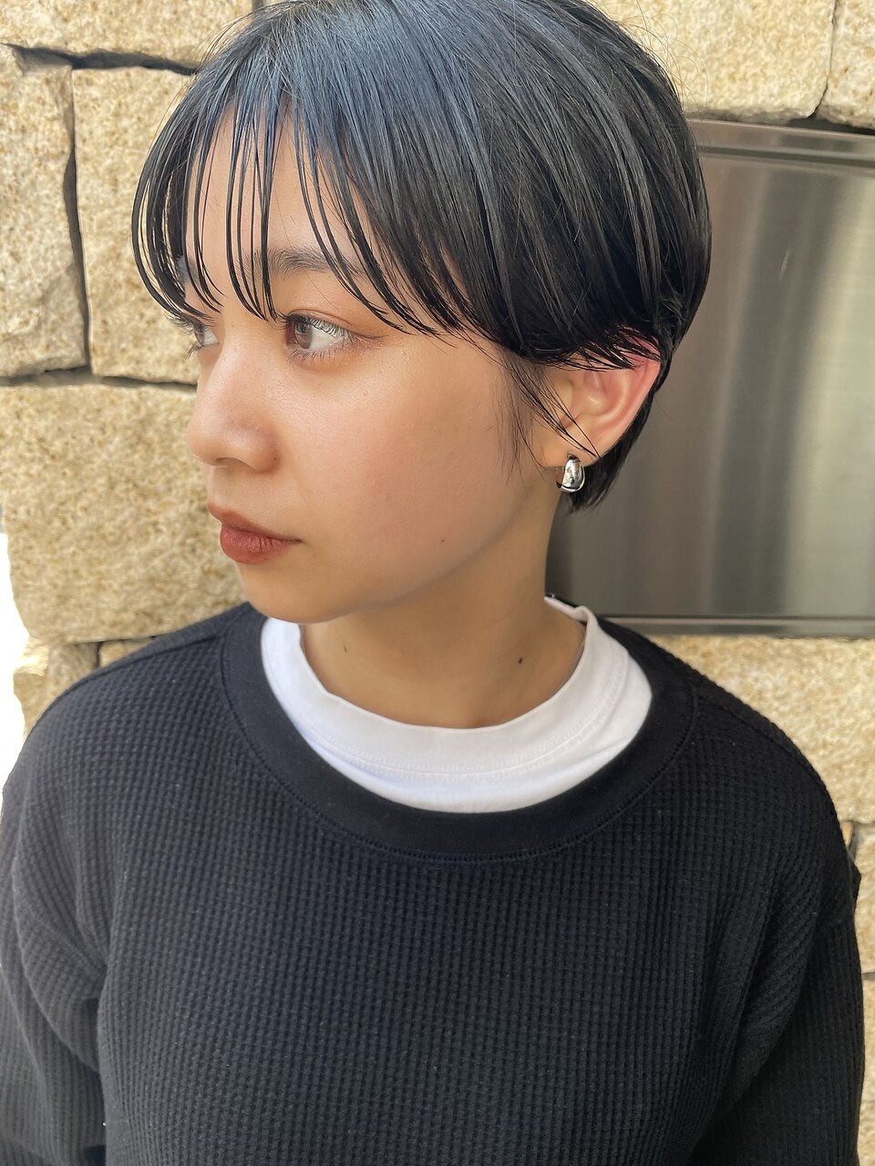 NUDE」#濡れ髪 透け感 ナチュラルマッシュ ハンサムショート