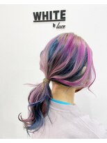 アンダーバーホワイト 西宮店(_WHITE) ユニコーンカラー　ヘアアレンジ