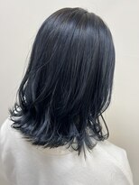 アールモンドヘア新世界 【北見】#ブリーチカラー#ブルーブラック#ネイビーカラー