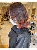 外はね×ピンク