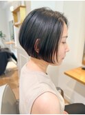 シースルーボブ＊重く見えがちな黒髪にオススメ