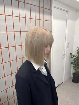 ペレ 渋谷(PELE) 切りっぱなしボブ/エアリーロング/美髪/ピンクブラウン/渋谷