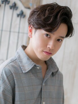 モッズヘアー メン 戸田公園店(mod's hair men) 七三アップバングかき上げツーブロックマッシュパーマe戸田公園