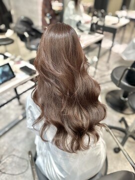 アクション 心斎橋店(ACTION) 20代30代レイヤーカット　くすみベージュ　マロンベージュ