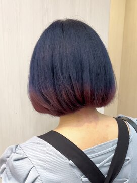 アールプラスヘアサロン(ar+ hair salon) ディープネイビー×ボルドー